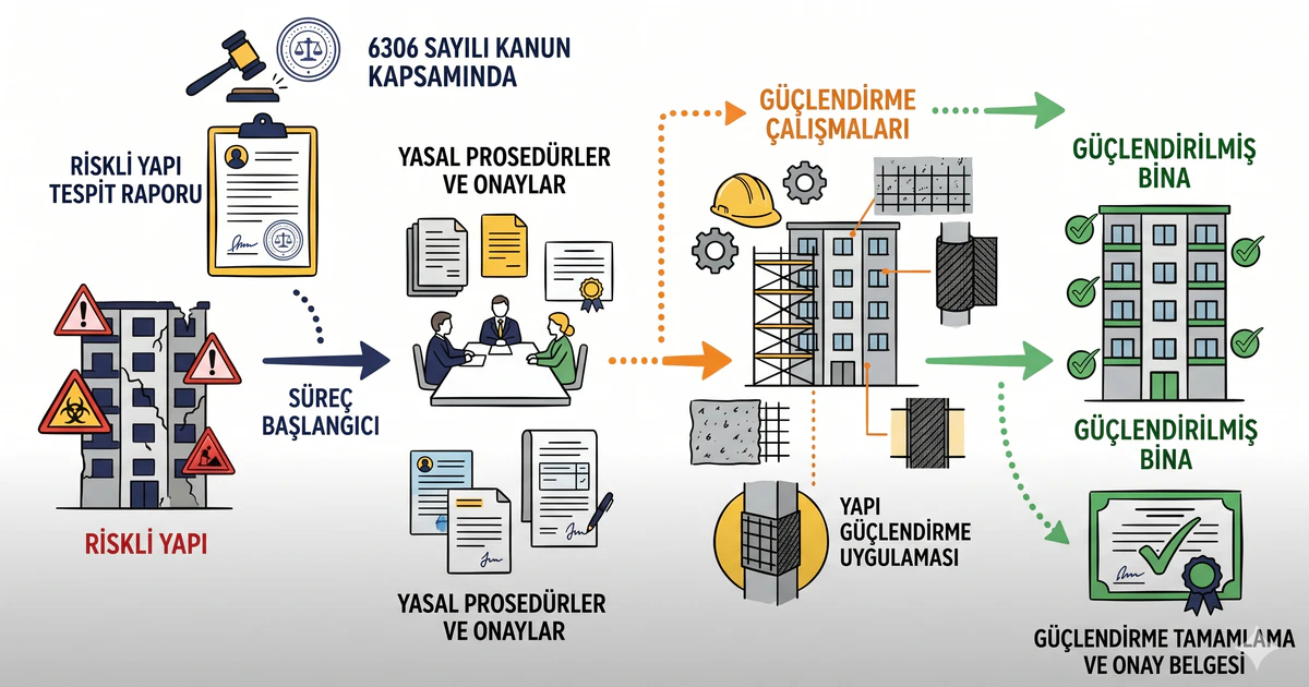 Riskli yapı tespitinden güçlendirmeye yasal süreç adımları